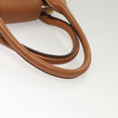 Miu Miu Hand Bag Leather 2way Brown Gold Auth sw446-7