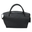 BALLY Hand Bag Leather Black Gold Auth sw449-2