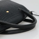 BALLY Hand Bag Leather Black Gold Auth sw449-7