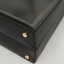 CELINE Shoulder Bag Leather Black Auth sw451-14