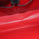 CELINE Shoulder Bag Leather Black Auth sw451-11