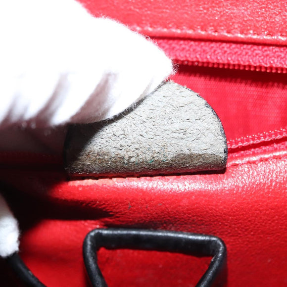 CELINE Shoulder Bag Leather Black Auth sw451