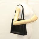 CELINE Shoulder Bag Leather Black Auth sw451-22