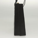 CELINE Shoulder Bag Leather Black Auth sw451-4
