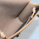 Christian Dior Honeycomb Canvas Shoulder Bag PVC Black Gold Auth sw452-18