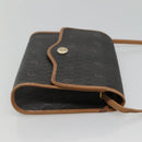 Christian Dior Honeycomb Canvas Shoulder Bag PVC Black Gold Auth sw452-3