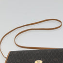 Christian Dior Honeycomb Canvas Shoulder Bag PVC Black Gold Auth sw452-8