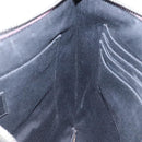 SAINT LAURENT Clutch Bag Leather Black Silver Auth sw455-18