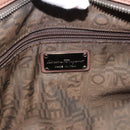 Salvatore Ferragamo Gancini Shoulder Bag Leather Beige Silver Auth sw460-19