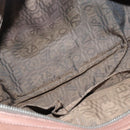 Salvatore Ferragamo Gancini Shoulder Bag Leather Beige Silver Auth sw460-11