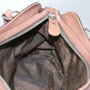 Salvatore Ferragamo Gancini Shoulder Bag Leather Beige Silver Auth sw460-20