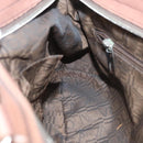 Salvatore Ferragamo Gancini Shoulder Bag Leather Beige Silver Auth sw460-21