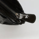 Salvatore Ferragamo Gancini Shoulder Bag Enamel Brown Silver Auth sw461-10