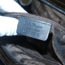 Salvatore Ferragamo Gancini Shoulder Bag Enamel Brown Silver Auth sw461-12