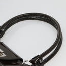 Salvatore Ferragamo Gancini Shoulder Bag Enamel Brown Silver Auth sw461-14