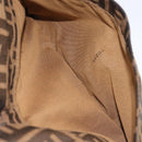 FENDI Zucca Canvas Shoulder Bag Black Brown gold Auth sw462-22