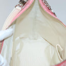 BVLGARI Logo Mania Shoulder Bag Canvas Pink Silver Auth sw464-18