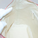 BVLGARI Logo Mania Shoulder Bag Canvas Pink Silver Auth sw464-19