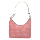 BVLGARI Logo Mania Shoulder Bag Canvas Pink Silver Auth sw464-2