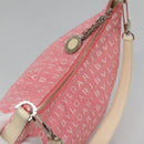 BVLGARI Logo Mania Shoulder Bag Canvas Pink Silver Auth sw464-6