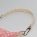 BVLGARI Logo Mania Shoulder Bag Canvas Pink Silver Auth sw464-8