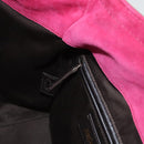 SAINT LAURENT Downtown Shoulder Bag Enamel Red Gold Auth sw465-22