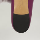 Salvatore Ferragamo Pumps shoes Leather Purple Gold Auth sw478-10