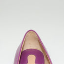 Salvatore Ferragamo Pumps shoes Leather Purple Gold Auth sw478-17