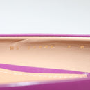Salvatore Ferragamo Pumps shoes Leather Purple Gold Auth sw478-19