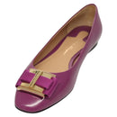 Salvatore Ferragamo Pumps shoes Leather Purple Gold Auth sw478-2