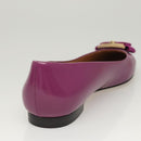 Salvatore Ferragamo Pumps shoes Leather Purple Gold Auth sw478-21