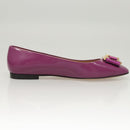 Salvatore Ferragamo Pumps shoes Leather Purple Gold Auth sw478-22