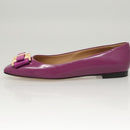 Salvatore Ferragamo Pumps shoes Leather Purple Gold Auth sw478-23