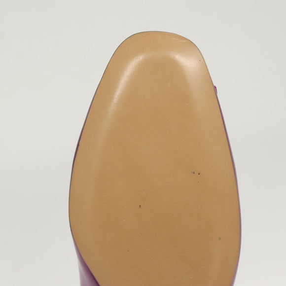 Salvatore Ferragamo Pumps shoes Leather Purple Gold Auth sw478