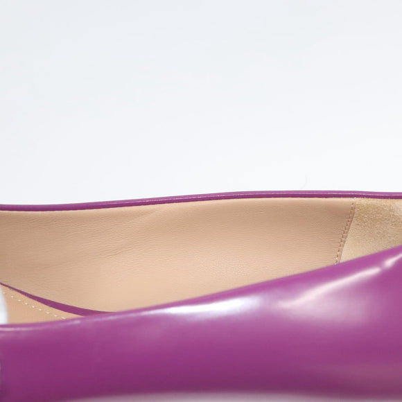 Salvatore Ferragamo Pumps shoes Leather Purple Gold Auth sw478
