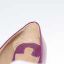 Salvatore Ferragamo Pumps shoes Leather Purple Gold Auth sw478-35