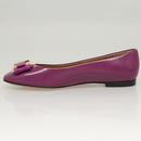 Salvatore Ferragamo Pumps shoes Leather Purple Gold Auth sw478-5