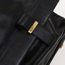 LOEWE Anagram Business Bag Leather 2way Black Gold Auth sw479-9