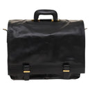 LOEWE Anagram Business Bag Leather 2way Black Gold Auth sw479-13