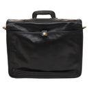 LOEWE Anagram Business Bag Leather 2way Black Gold Auth sw479-2