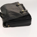 LOEWE Anagram Business Bag Leather 2way Black Gold Auth sw479-4