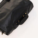 LOEWE Anagram Business Bag Leather 2way Black Gold Auth sw479-6