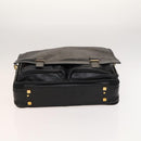 LOEWE Anagram Business Bag Leather 2way Black Gold Auth sw479-5