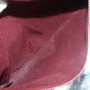 CHANEL Chain Choco Bar line Shoulder Bag Canvas Navy Silver CC Auth sw481-11