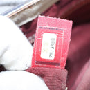 CHANEL Chain Choco Bar line Shoulder Bag Canvas Navy Silver CC Auth sw481-12