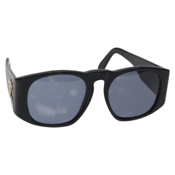 CHANEL Sunglasses plastic Black CC Auth sw482
