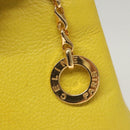 CELINE Shoulder Bag Leather Yellow Gold Auth sw496-17