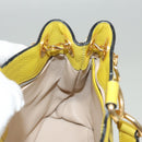 CELINE Shoulder Bag Leather Yellow Gold Auth sw496-19