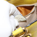 CELINE Shoulder Bag Leather Yellow Gold Auth sw496-12