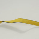 CELINE Shoulder Bag Leather Yellow Gold Auth sw496-8